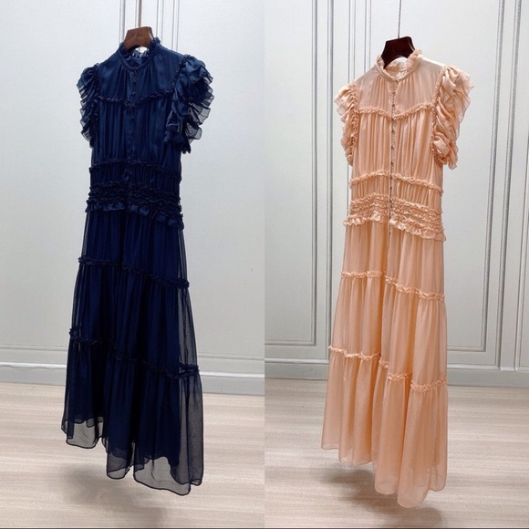 Ulla Johnson Rosalind Tiered Ruffle Midi Dress - Picture 9 of 10